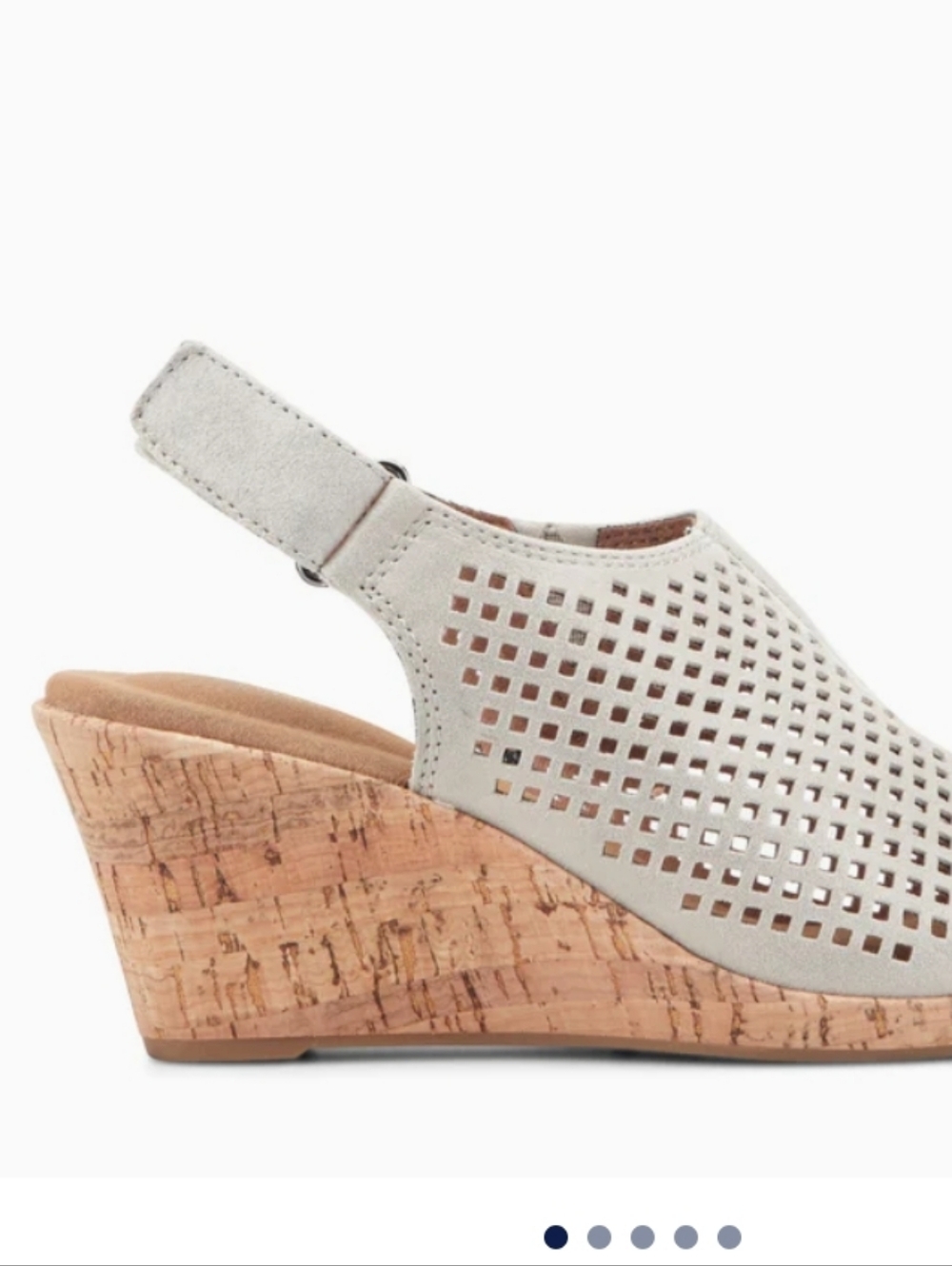 Rockport Silver Wedge Perforated Sandals - Picture 5 of 6